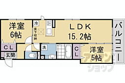 D-ROOM西院小米 2LDKの間取図画像