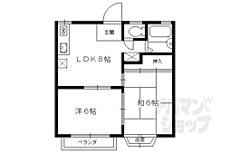 嵐山リバーサイド 2LDKの間取図画像