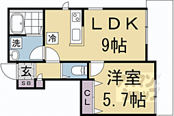 カーサ紙屋川 1階/102