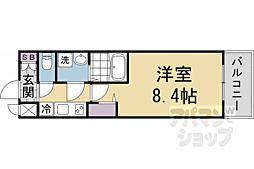 CREST TAPP 京都太秦天神川 dex I 1Kの間取図画像