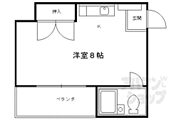 ラビットハイツ ワンルームの間取図画像