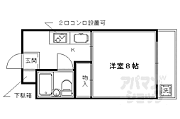 シルクハウス 1Kの間取図画像