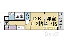 ファステート京都西KIWAMI 1DKの間取図画像