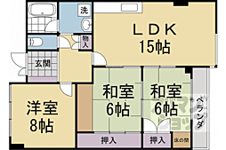 グランドパレスもと庄屋 3LDKの間取図画像