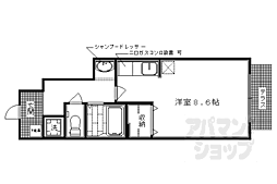ヴェルドミール佐井 1Kの間取図画像