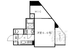 ラス・パルマス京都円町 1Kの間取図画像