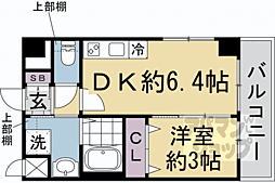 ソルテラス嵯峨嵐山 1DKの間取図画像