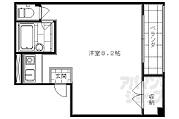 ガルソニエール15 ワンルームの間取図画像