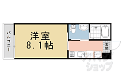 クレアラ・クーオ 1Kの間取図画像