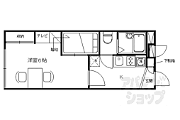 レオパレスモイスン 1Kの間取図画像