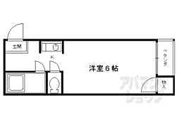 エムズ太秦 ワンルームの間取図画像