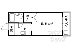 バウハウス 1Kの間取図画像