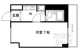 ジョイテル西院 1Kの間取図画像