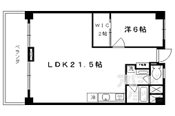 京都四条グランドハイツ 1LDKの間取図画像