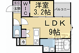 REGALEST西院 1LDKの間取図画像