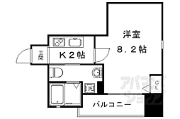グランドーリア西院 1Kの間取図画像