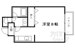 サンフローラ丸太町 1Kの間取図画像