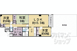 嵐山グランドシティ 3SLDKの間取図画像