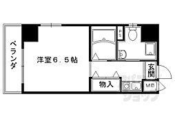 プレジール西院 1Kの間取図画像