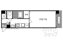 パークウエスト雅 1Kの間取図画像