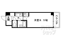 アスカじゅらく 1Kの間取図画像