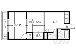 ハイムおりじん 2DKの間取図画像