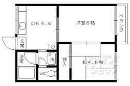 ハイツ野村 2Kの間取図画像