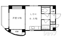 グランドーム春日 1LDKの間取図画像