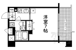 ベラジオ四条烏丸 1Kの間取図画像