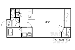 レオパレス罧原 1Kの間取図画像