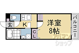 NEXT LIFE 太秦天神川III 1Kの間取図画像