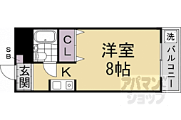 シャンブル・N 1Kの間取図画像