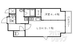 シャーメゾンJJ9 1LDKの間取図画像