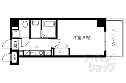 ヴァイタルハウス 1Kの間取図画像