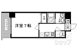 アスヴェル京都外大前 1Kの間取図画像