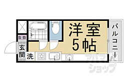 御室ガーデンハイツ 1Kの間取図画像