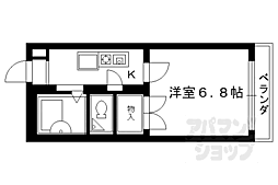 フラッツ7 1Kの間取図画像