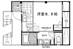 ミモザ 1Kの間取図画像