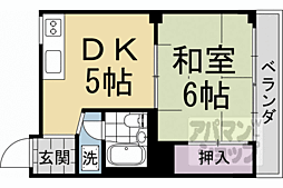 木村マンション 1DKの間取図画像