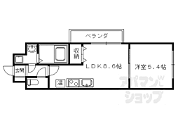 エスペランス中井2 1LDKの間取図画像
