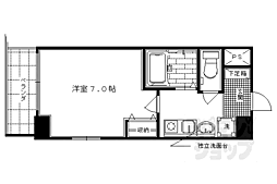 KDXレジデンス西院 1Kの間取図画像