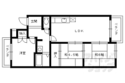 Bellavista離宮桂東 3LDKの間取図画像
