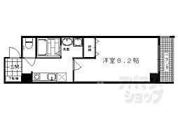グレイス西京極 1Kの間取図画像