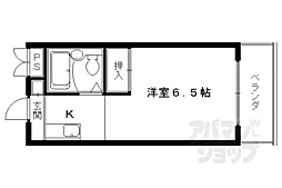 フローライト 1Kの間取図画像