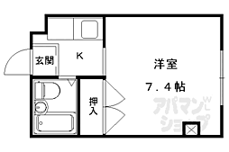 アーバンライフ1号館 1Kの間取図画像