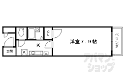 エクシード3 1Kの間取図画像