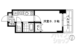 プレサンス京都駅前千都 1Kの間取図画像