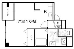 京都友禅文化会館 1Kの間取図画像