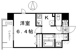 カスタリア京都西大路 1Kの間取図画像