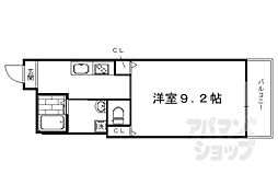 リエール太秦安井 1Kの間取図画像
